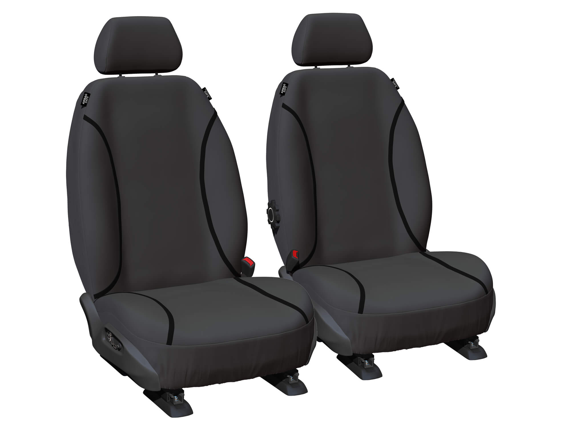 Tradies canvas grey front seat covers on dual cab ute